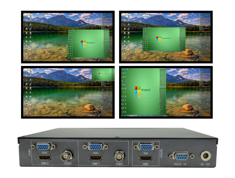 LINK-MI LM-SH21 2x1 HDMI+VGA+CVBS 1080p HD Video Synthesizer