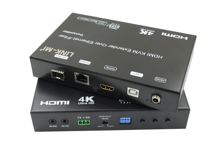 LINK-MI LM-EX37 4K HDMI+USB KVM Extender over IP / Fiber