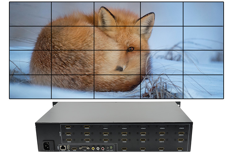 LINK-MI LM-TV20 HDMI+VGA+AV+USB LED/LCD 4x5 Video Wall Controller Support 180 Degree Rotation