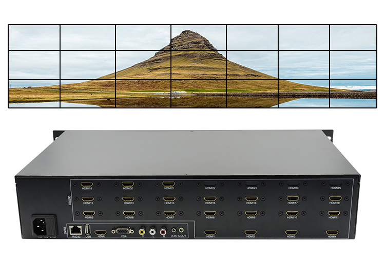 LINK-MI LM-TV21 HDMI+VGA+AV+USB LED/LCD 3x7 Video Wall Controller Support 180 Degree Rotation