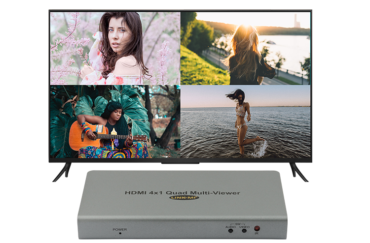 LINK-MI LM-S41F HDMI 4x1 Quad Multi-viewer