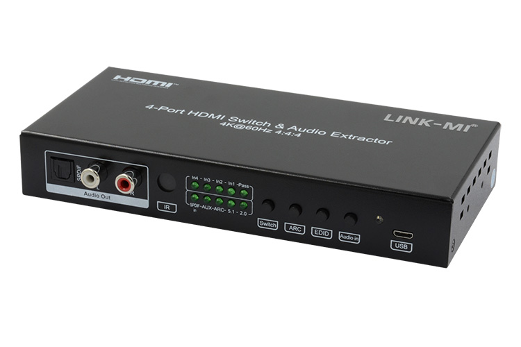 LINK-MI LM-SW07 4X1 HDMI 2.0 Switch 4K@60hz YUV4:4:4 18Gbps