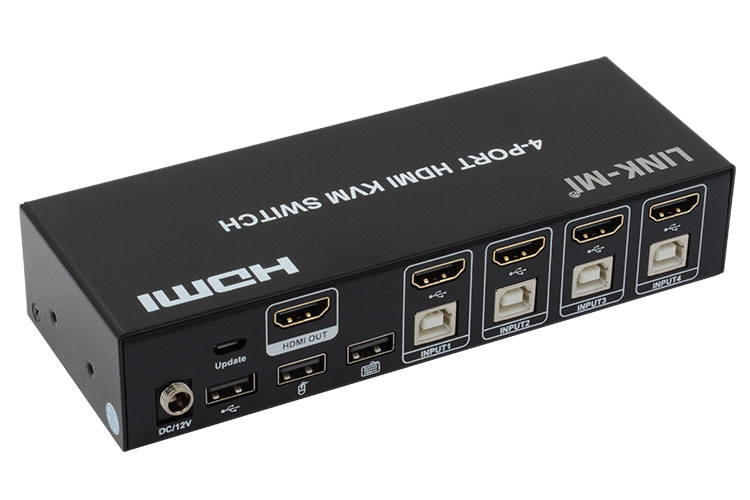 LINK-MI LM-KVM401B 4-PORT 4K HDMI KVM Switch