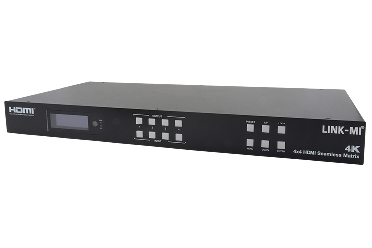 LINK-MI LM-TVM46 4x4 Seamless Switch 4K HDMI Matrix & Video Wall Controller