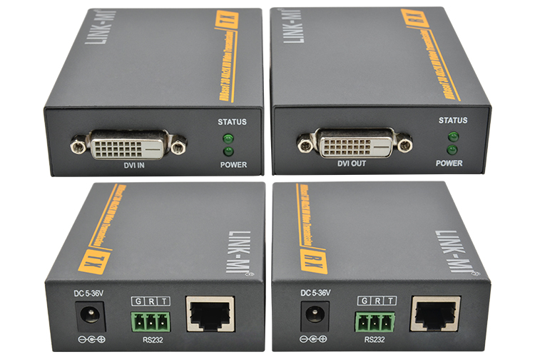 LINK-MI LM-HT201D 70M DVI HDBaseT Extender over Cat6/7 Cable Support 4K, RS232