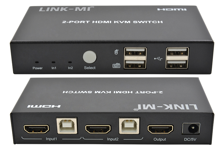 LINK-MI LM-KVM201 2-Port 4K HDMI KVM Switch Support 4K@30Hz