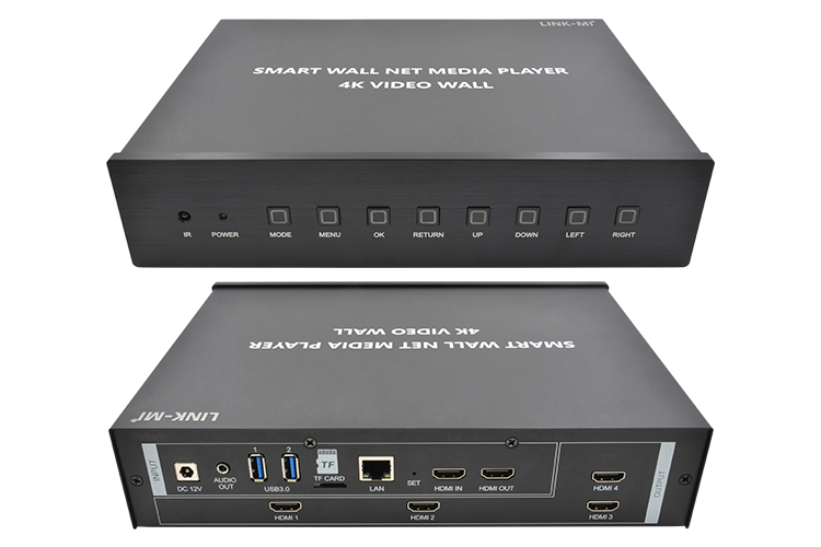 LINK-MI LM-TV04T 2X2 4K Video Wall Controller Smart Net Media Player